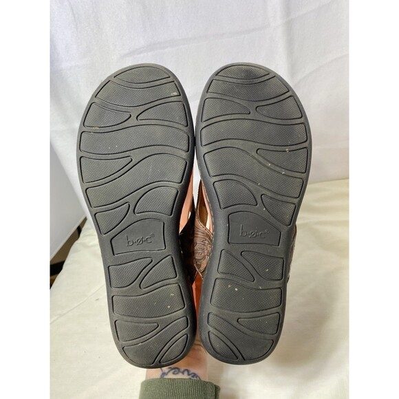 BOC Born Concept Sandals Womens 8 M Flip Flop Brown Faux Leather Toe Post Z10757 - Picture 4 of 8
